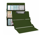 WhiteCoat Clipboard® Trifold - Army Green Cardiology Edition